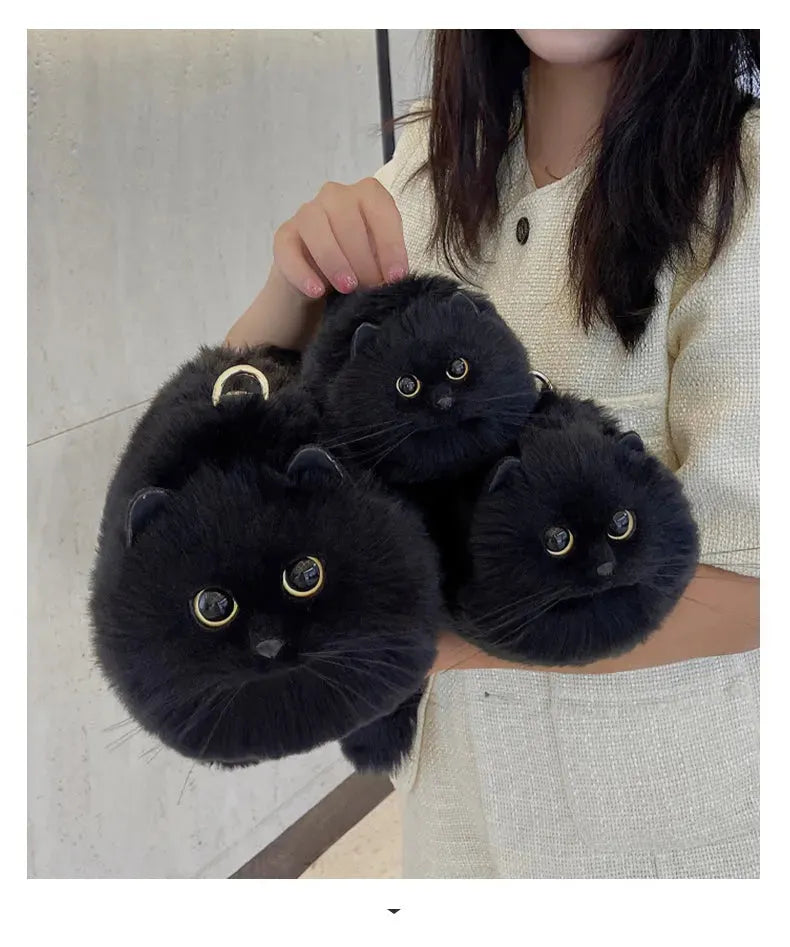 Handmade Plush Cat Bag Messenger Bag - Bellarte Enchanté Handmade Plush Cat Bag Messenger Bag